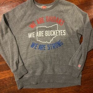 HOMAGE Gray Ohio Buckeyes Crewneck Sweater